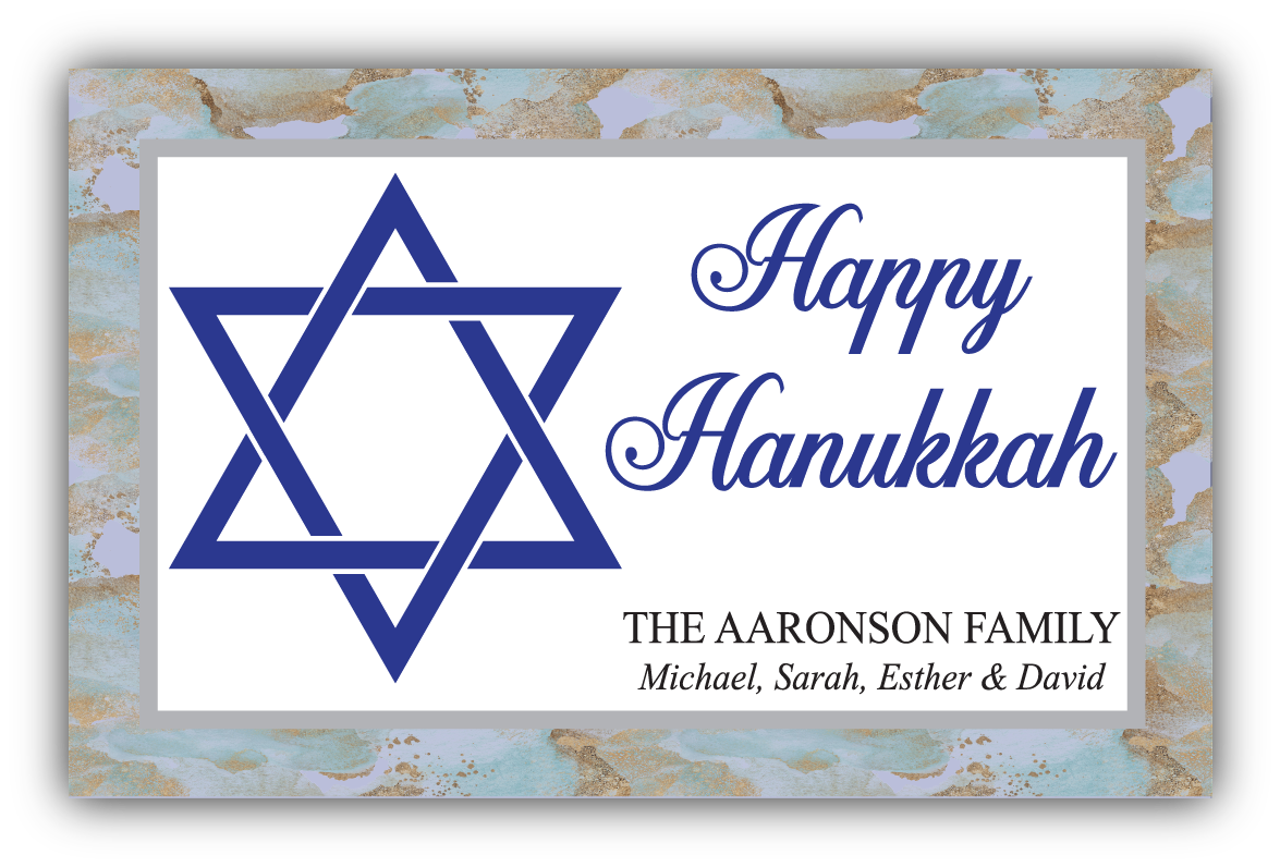 Happy Hanukkah Star of David Food Gift Packaging Kit