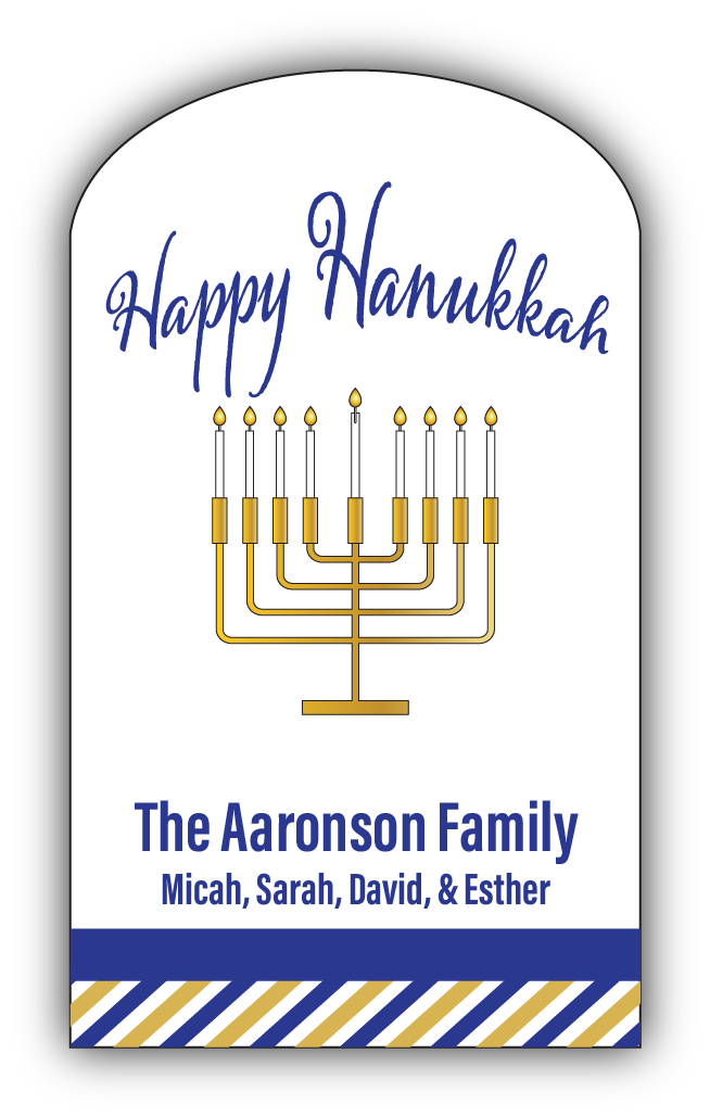 Happy Hanukkah Menorah Food Gift Packaging Kit
