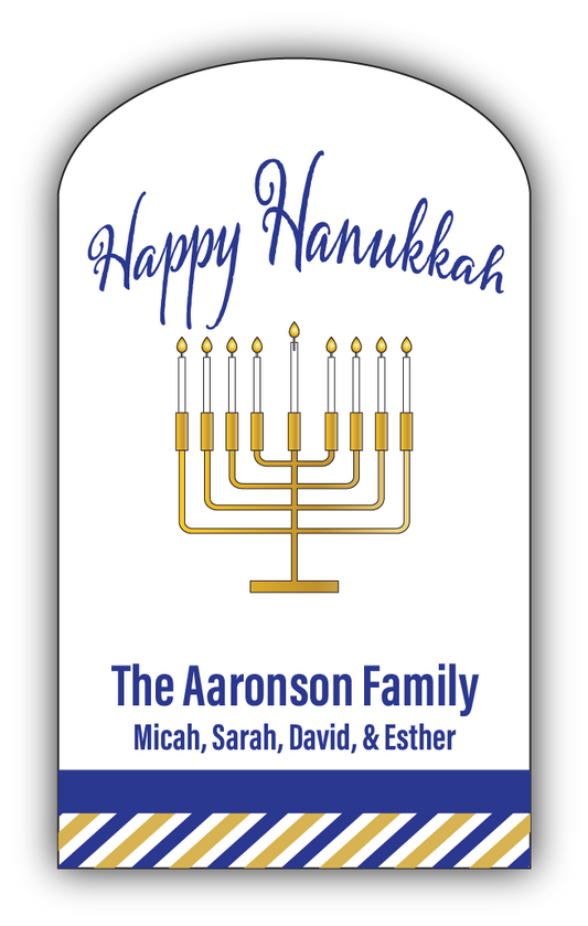 Happy Hanukkah Menorah Food Gift Packaging Kit